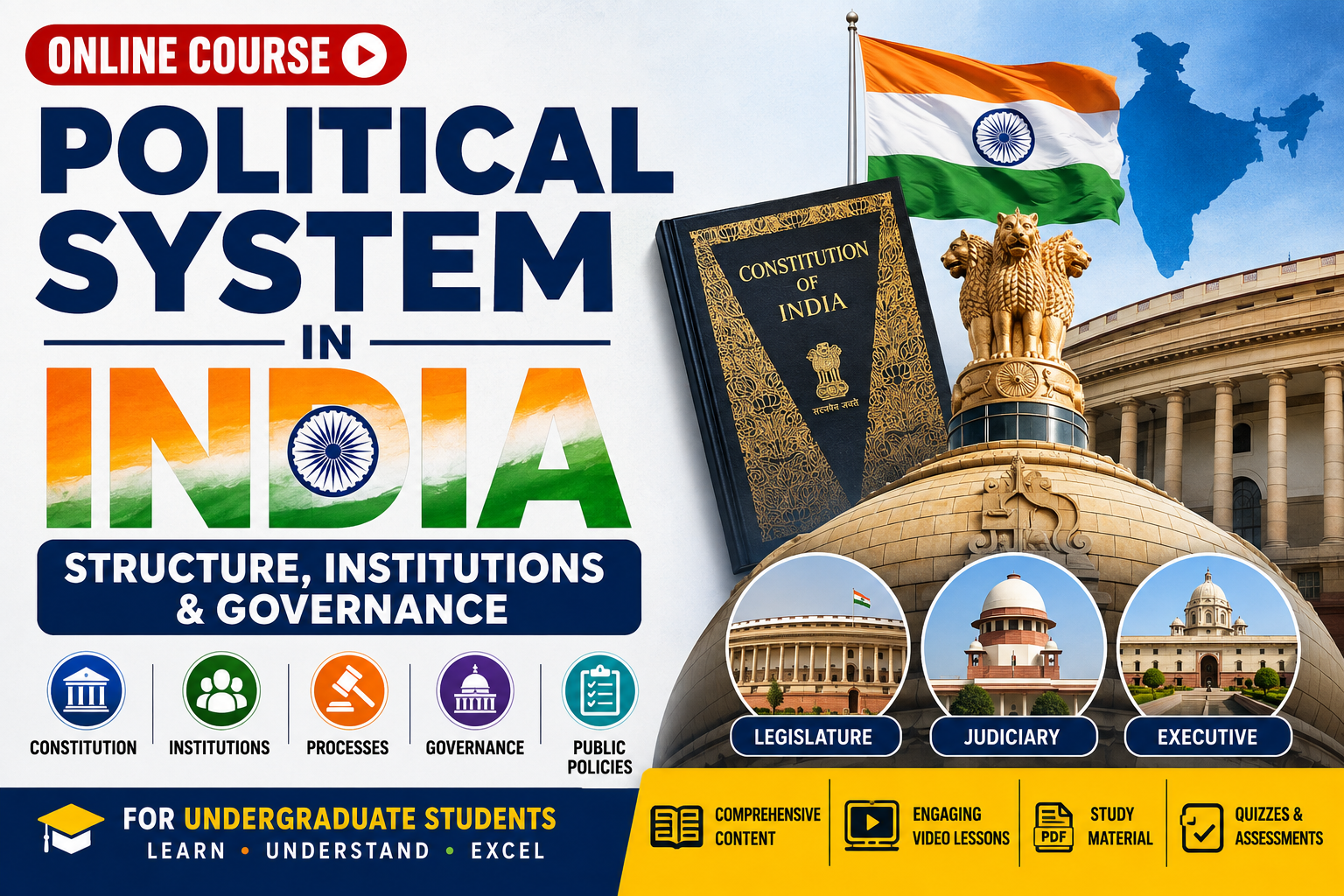Political System in India: Structure, Institutions & Governance